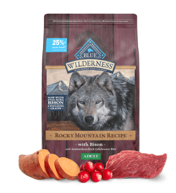 Blue Wilderness Rocky Mountain Wholesome Grains Bison Dry Food for Adult Dogs