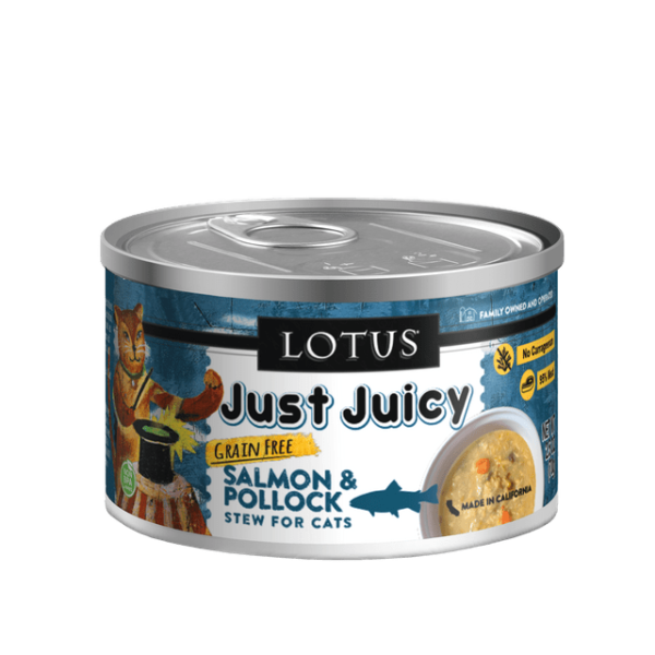 Lotus Just Juicy  Pollock Stew Canned Food for Adult Cats