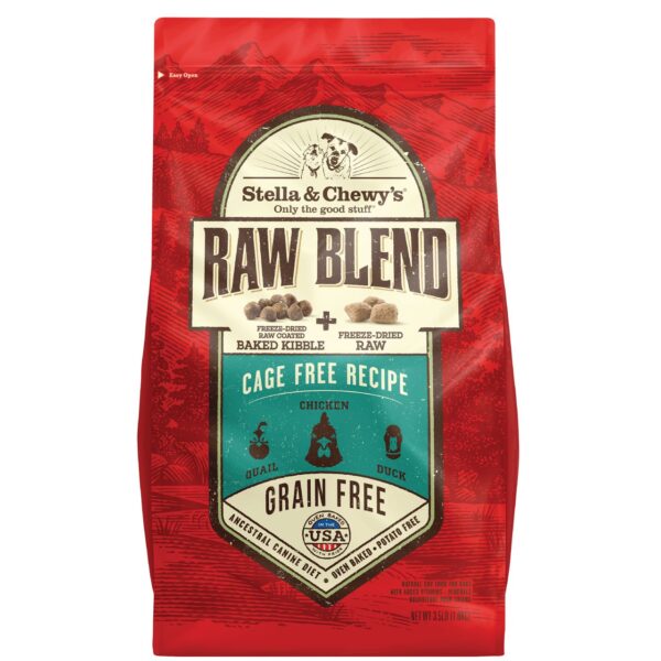 Stella & Chewys Raw Blend Cage Free Poultry Kibble for Adult Dogs - 3.5lbs