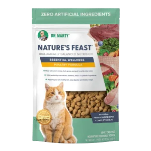 Dr Marty's Nature's Feast Freeze-Dried Raw Poultry Food for Cats - 12oz