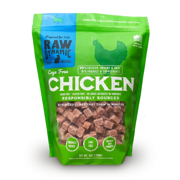 Raw Dynamic Frozen Raw Chicken for Cats - 3lbs