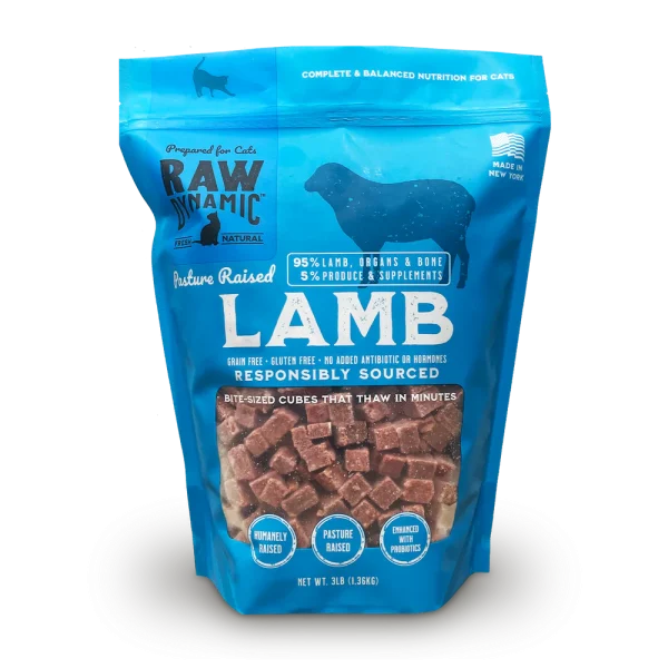 Raw Dynamic Frozen Raw Lamb for Cats - 3lbs