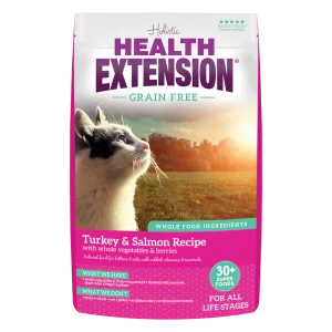 Health Extension Grain Free Turkey & Salmon Dry Food for Adult Cats - 4lbs