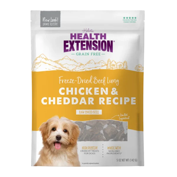 Health Extension Freeze Dried Beef Lung - Chicken & Cheddar for Dogs
