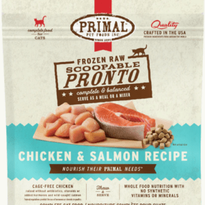 Primal Pronto Raw Frozen Chicken & Salmon Formula for Cats - 1lb