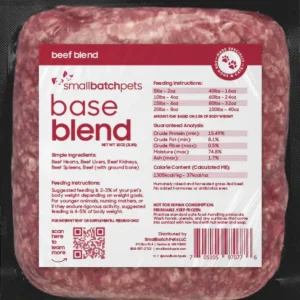 Smallbatch Frozen Raw Beef Blend for Dogs- 2lbs