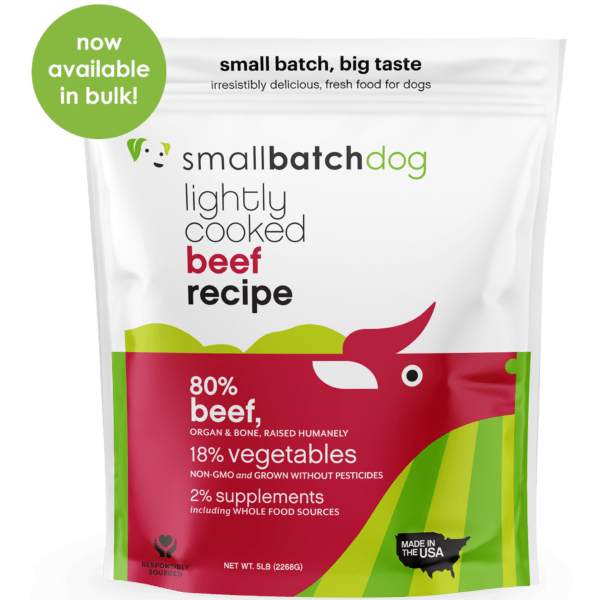 Smallbatch Lightly Cooked Beef for Dogs