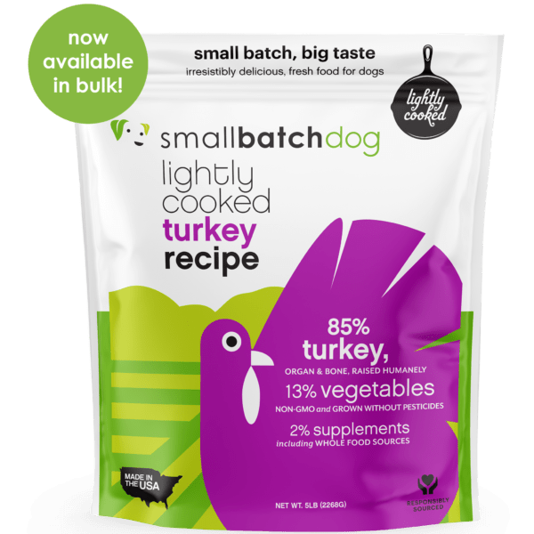 Smallbatch Lightly Cooked Turkey for Dogs