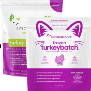 Smallbatch Frozen Raw Turkey Sliders for Cats - 3lbs