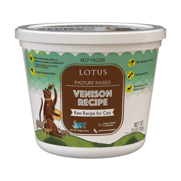 Lotus Frozen Raw Venison for Cats