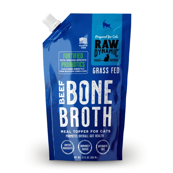 Raw Dynamic Frozen Beef Broth for Cats - 12oz