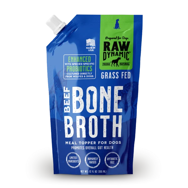 Raw Dynamic Frozen Beef Broth for Dogs - 12oz