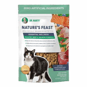 Dr Marty's Nature's Feast Freeze-Dried Raw Poultry, Beef & Salmon for Cats