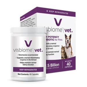 Visbiome Vet: High Potency Probiotic for Pets - 40 caps