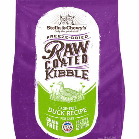 Stella & Chewys Raw Coated Cage-Free Duck Kibble for Adult Cats - 2.5lbs