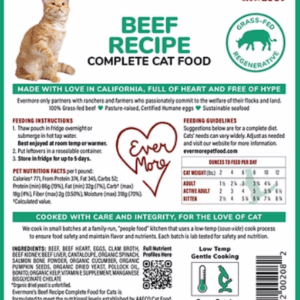 Evermore Gently-Cooked Frozen Beef for Cats - 12oz
