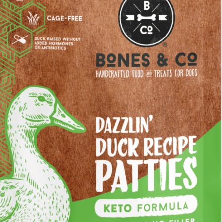 Bones & Co. Frozen Raw Duck Patties for Dogs