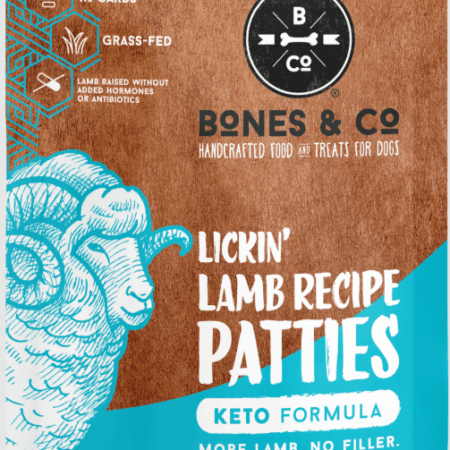 Bones & Co. Frozen Raw Lamb Patties for Dogs
