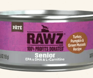 RAWZ Senior Turkey, Pumpkin & New Zealand Mussel Canned Food for Cats - 5.5oz